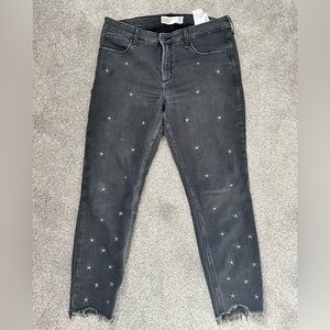 Abercrombie & Fitch Black Star-Patterned Skinny Jeans